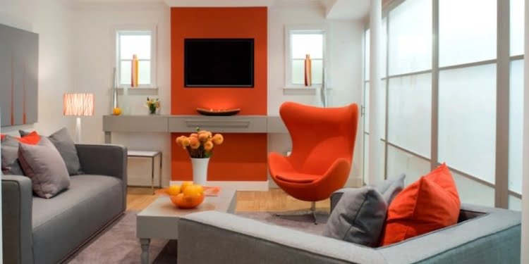 turuncu dekorasyonlu yatak odasi 9