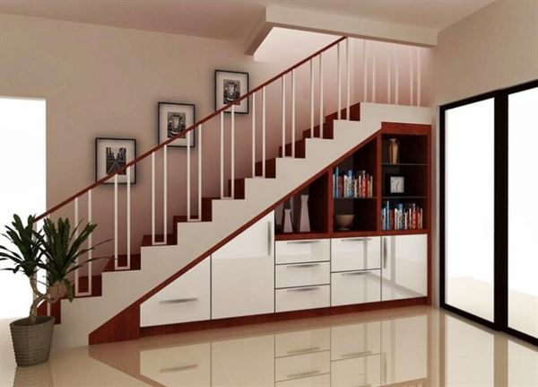 merdiven altı dolap sistemi