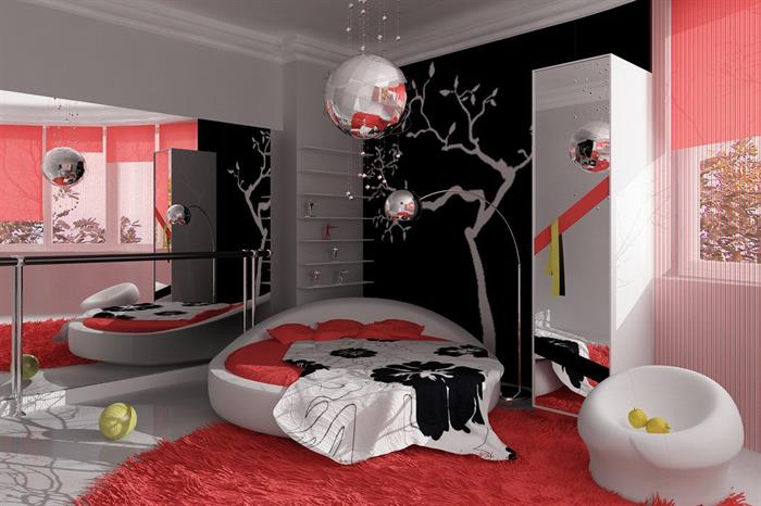 genç kız yatak odası dekorasyon